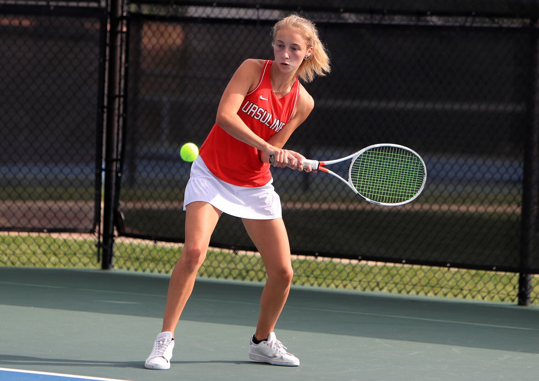 Class 1 District 6 girls tennis team championship: Westminster 5, Ursuline 2